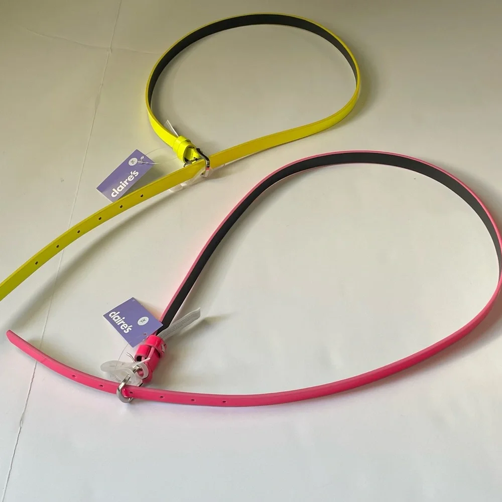 Claire’s Belt Neon Yellow Green and Pink